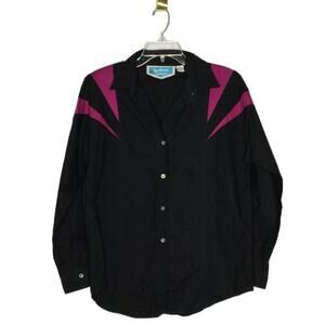 Southwest Canyon Cowboy Rodeo Button Down Dress Shirt Long Sleeve LARGE